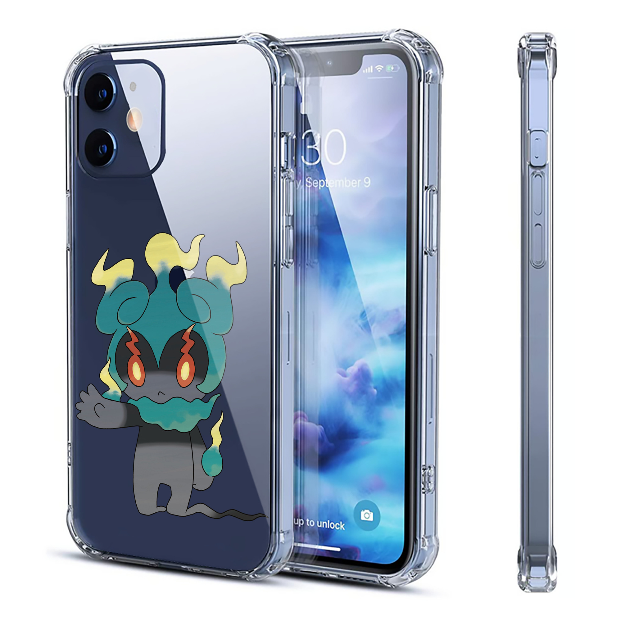 （画像用） ポケットモンスター Pokémon 【iPhone 12シリーズ対応】透明スマホケース（クリアソフトケース）